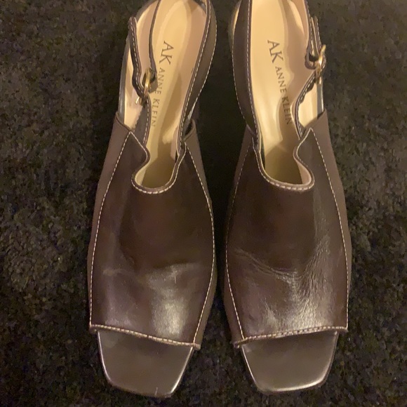 Anne Klein open toe sling back pumps - Picture 2 of 4